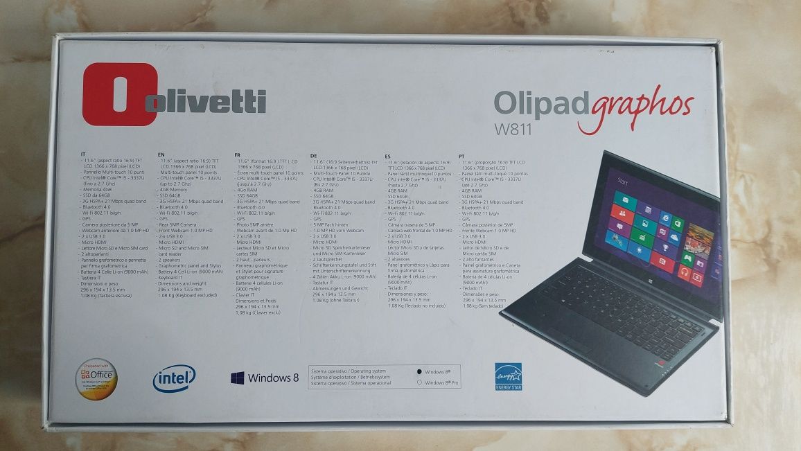 Vând tabletă Olivetti W811 Olipad graphos, la cutie, ca nouă //poze