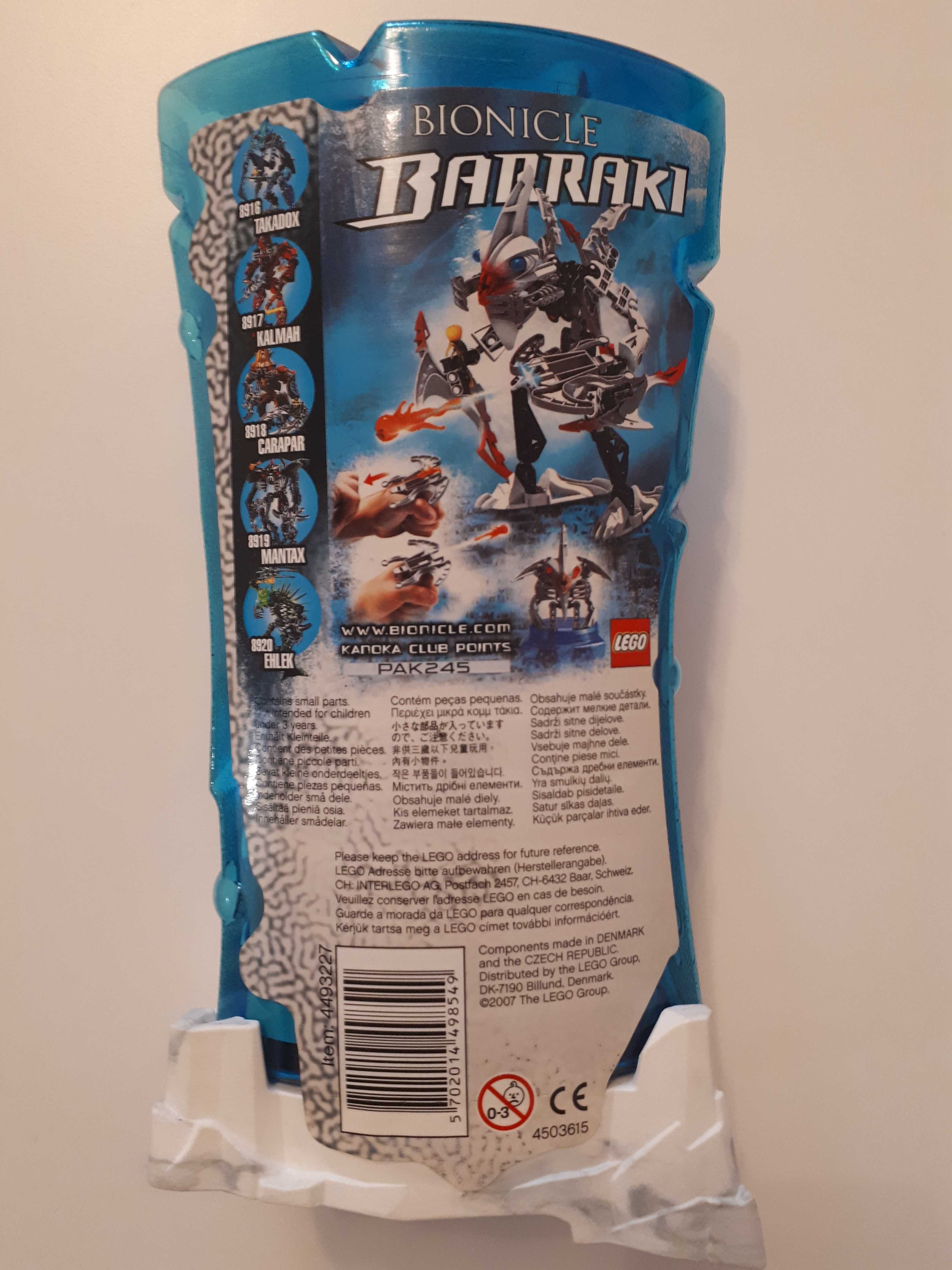 LEGO BIONICLE Barraki Pridak 8921, din 2007, nou, sigilat