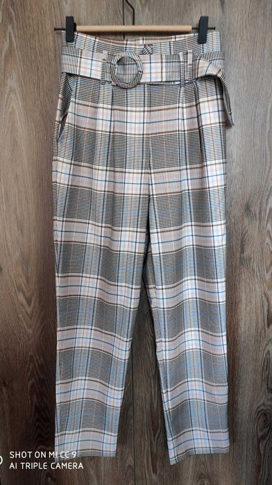 Бутиков панталон розово каре by Adelina Soltariyska, нов с етикет