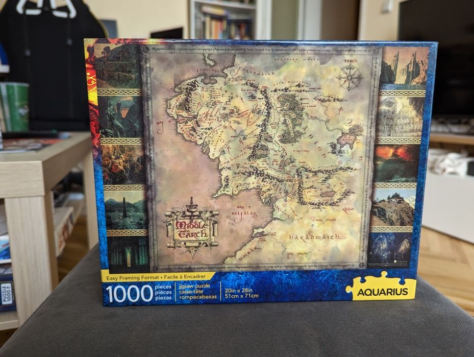 Пъзел Lord of the Rings - карта на Средната земя 1000 части