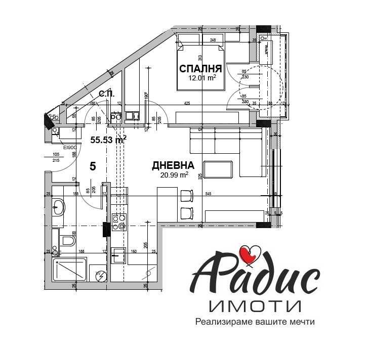 Продава се Тристаен апартамент в Стара Загора, Център - 121 кв.м за 897 €/кв.м - Снимка #5