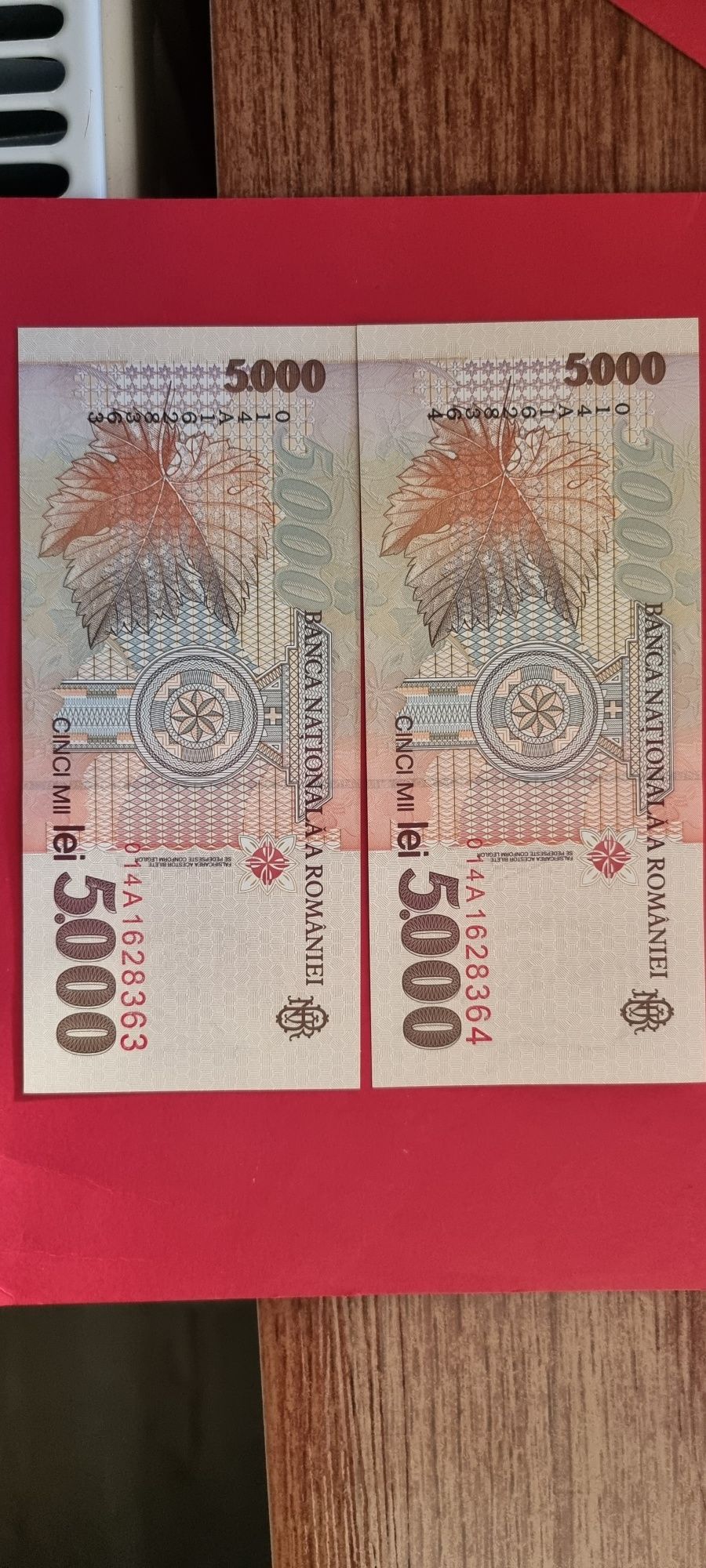 5000 lei 1998 consecutive UNC