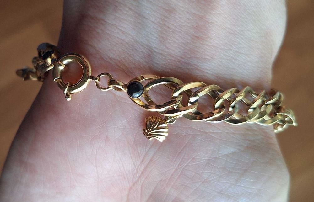 Bratara aur 585 alb si galben 14 k - 10 grame