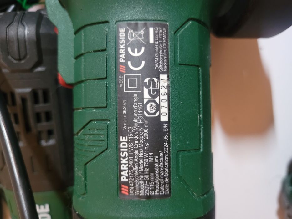 Ъглошлайф Parkside PWS 115 C3