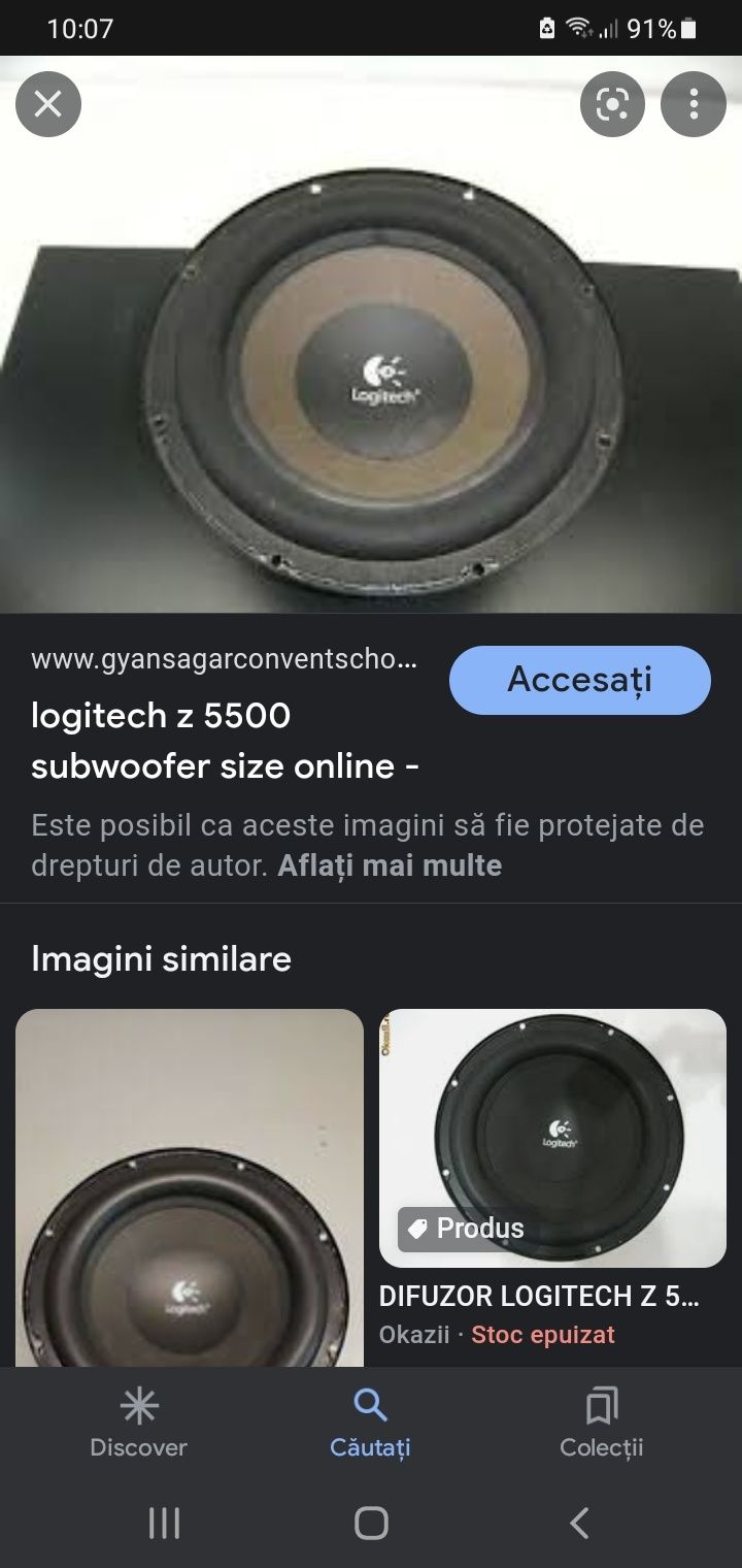 Difuzor bass logitech z5500  se vinde cu proba !