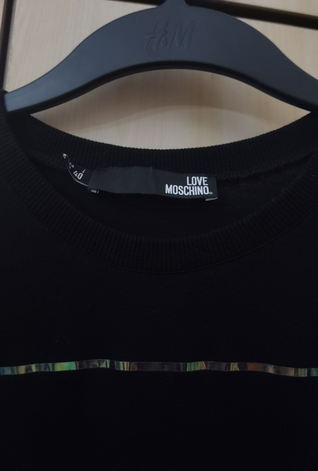 Tricou Love Moschino, negru, original, nou nout