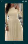 Rochie mireasa maneca lunga si broderie