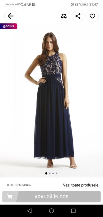 Rochie Little Mistress albastru imperial