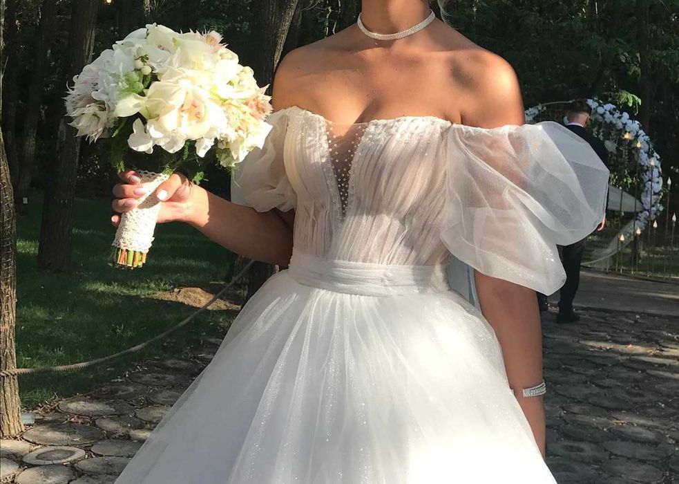 Rochie de Mireasă Diafană în Stil Printesă, Eden Bride, Colecția 2023