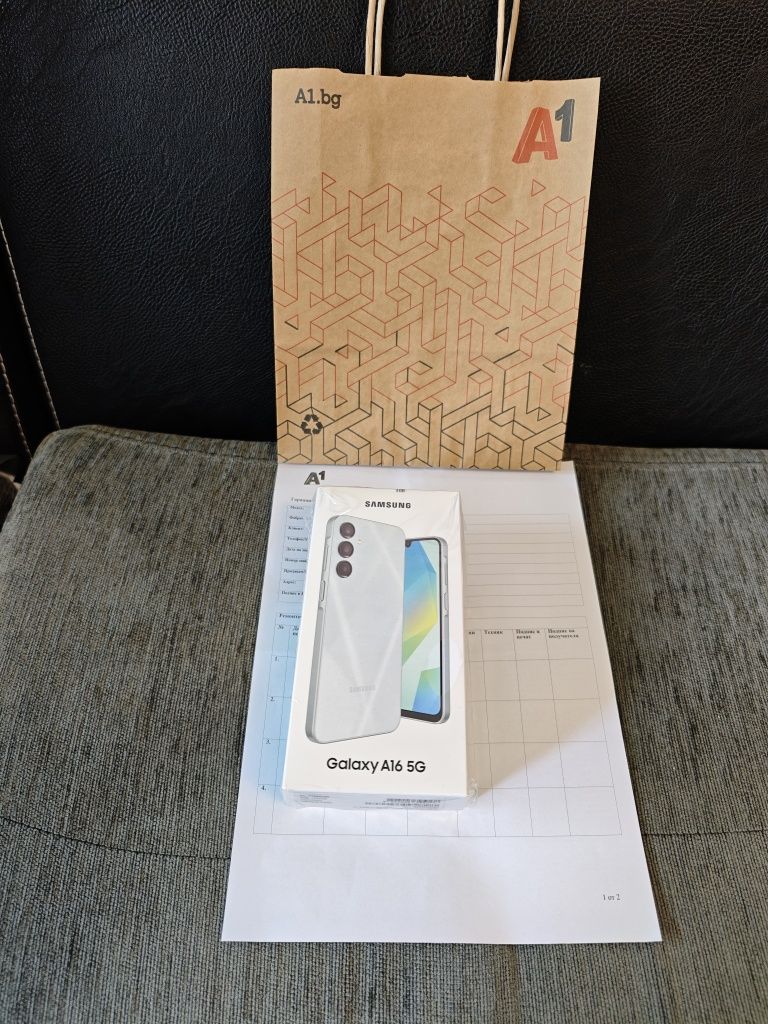 ЗАПЕЧАТАН 128GB Samsung A16 5G Гаранция A1 до 2027 г. Gray