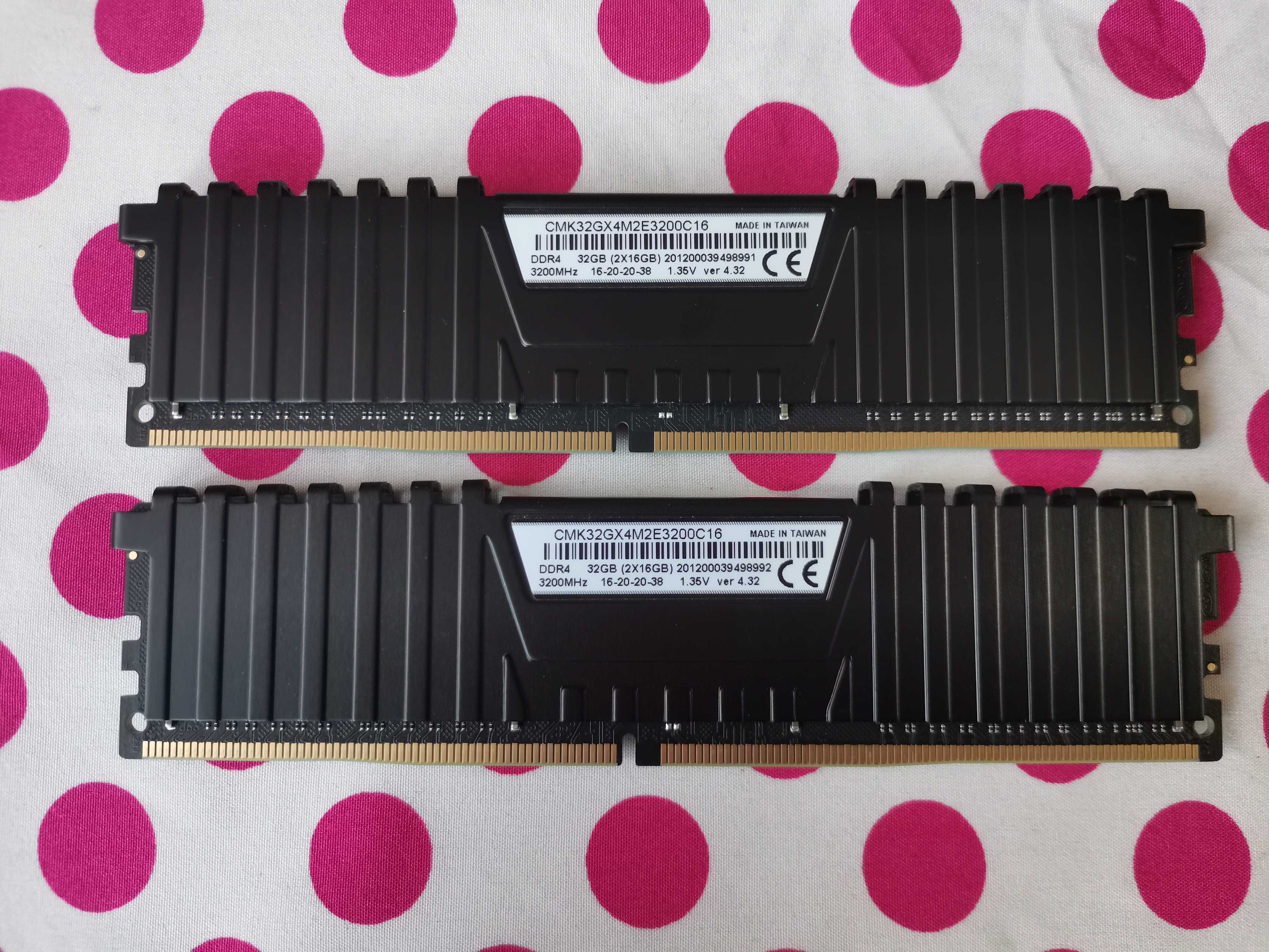 Memorie Corsair Vengeance LPX Black 32GB DDR4 3200MHz Desktop.