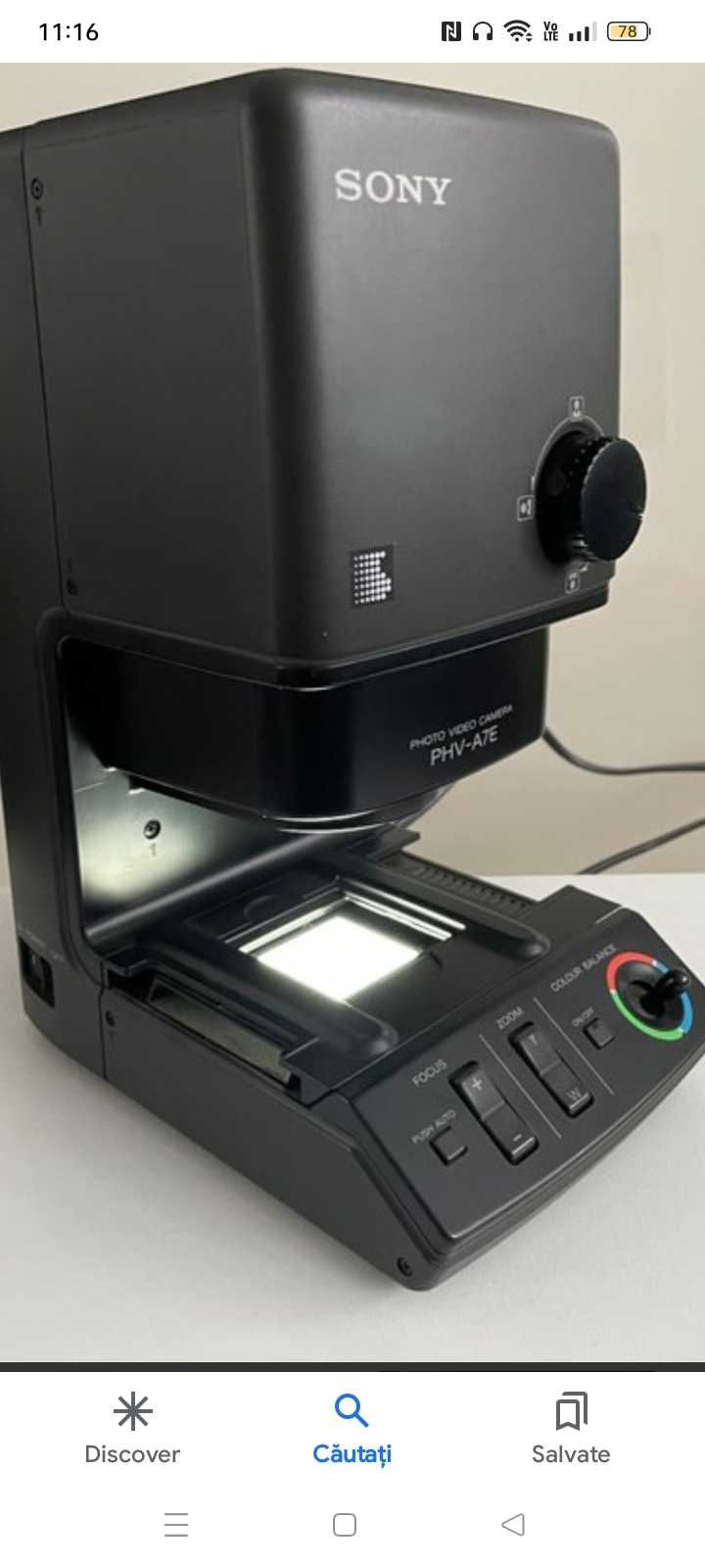 Vind camera video Foto. SONY. Microscop.