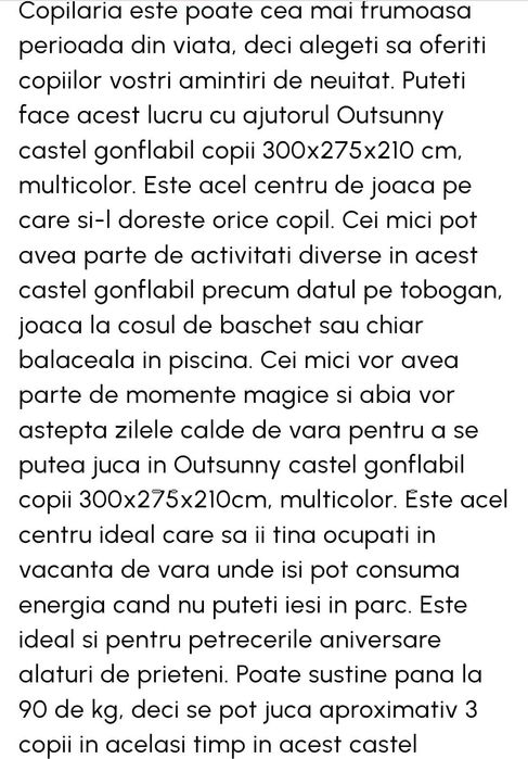 Castel gonflabil pt.copii