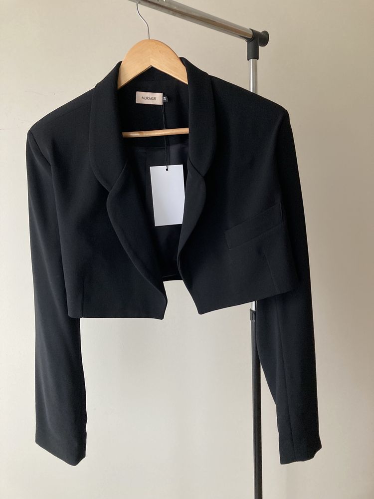 Blazer Murmur, negru oversize, nou cu eticheta, mărimea 38