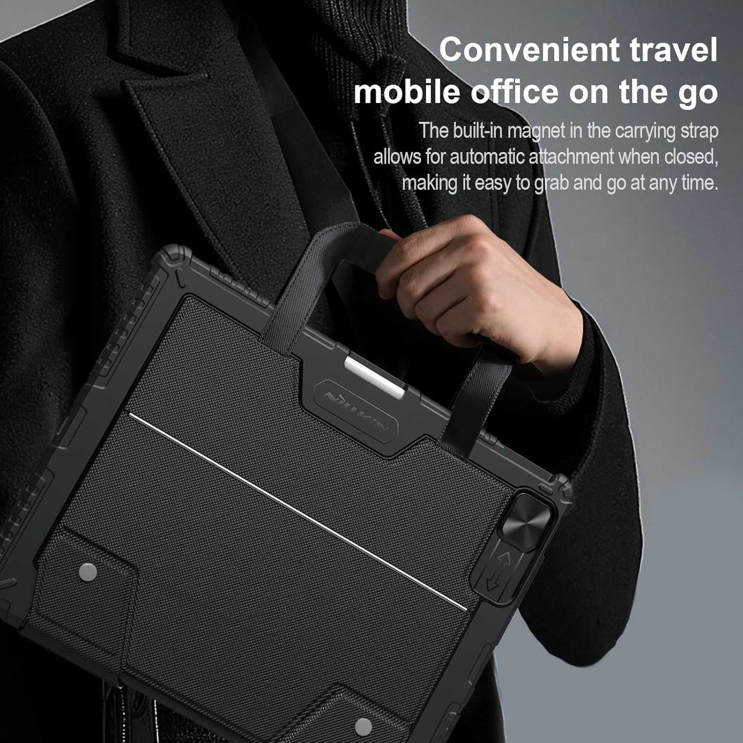 Калъф с клавиатура Nillkin Carry Go за iPad Pro 13 инча (M4) с дръжка