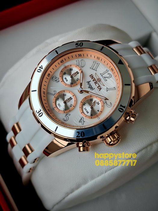 INVICTA Angel Rose gold white 40 mm, Инвикта нов дамски часовник