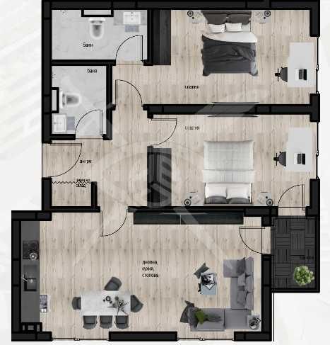 Тристаен апартамент в кв.Кючук Париж 361-12180