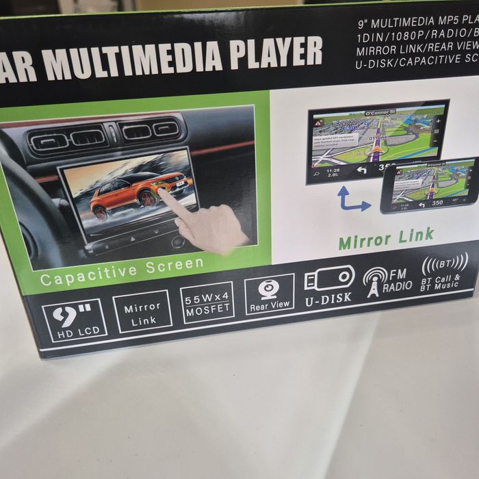 Топ Цена!9-инчовс HD LCD мултимедиа, плейър с камера за заден ход 1