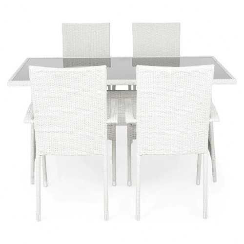 Set mobilier gradina/terasa 4 scaune si masă 150x90 Negru s au Bej NOU