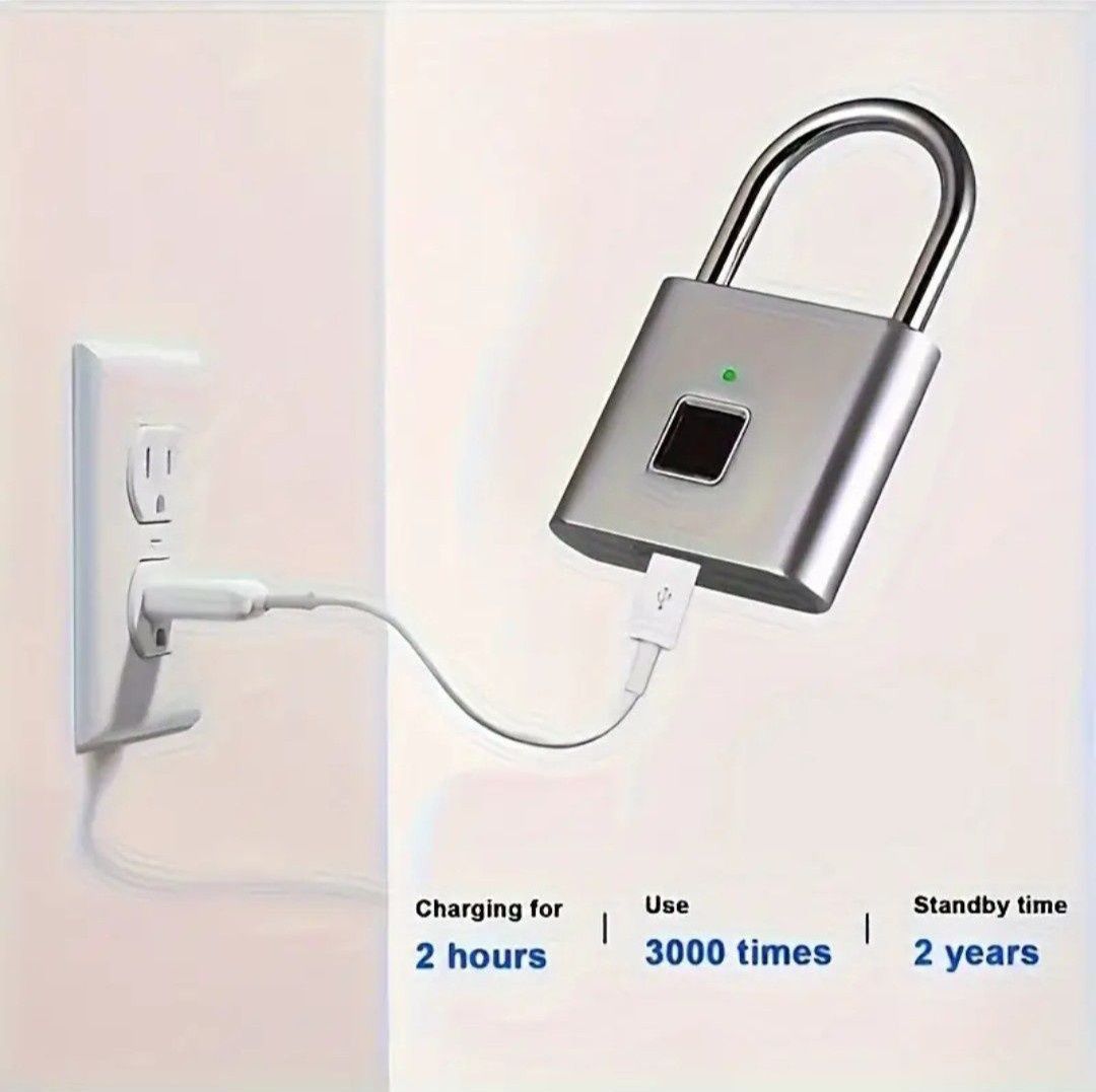 Mini lacat cu amprenta,încărcare usb
