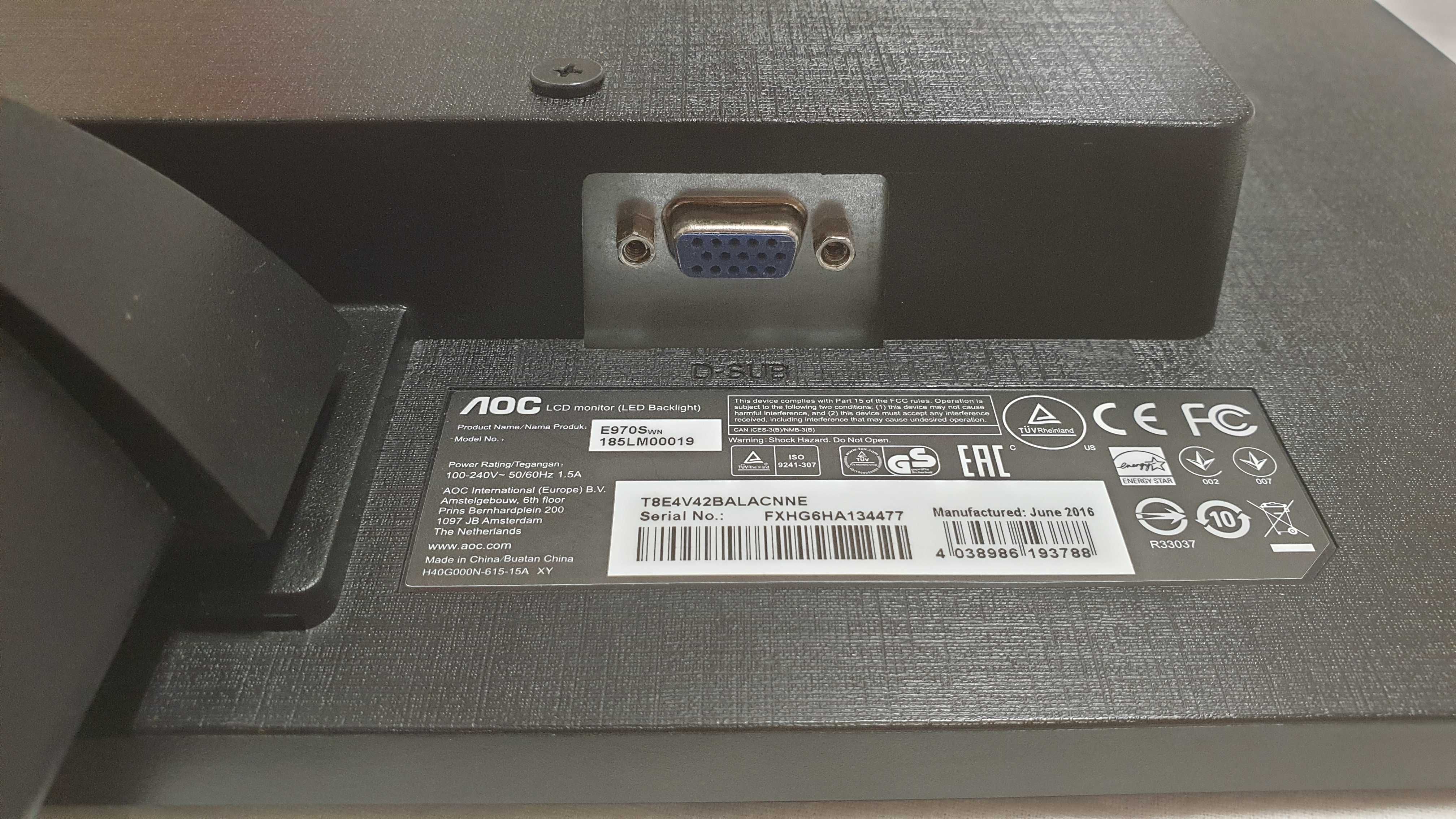Monitor LED wide AOC 18,5 inchi