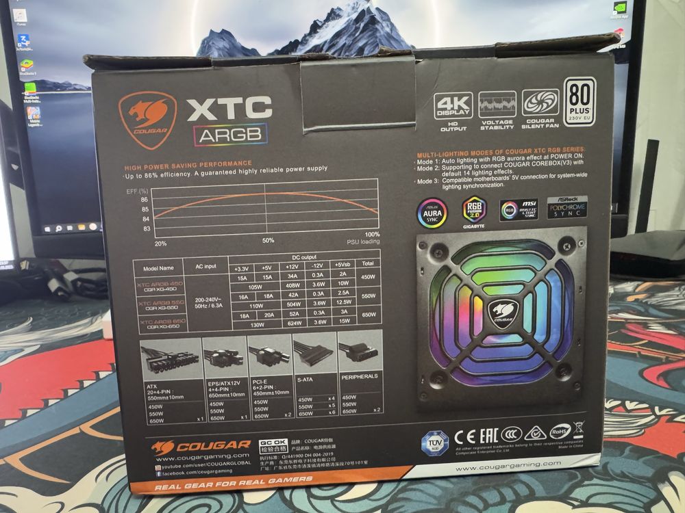 Блок питания COUGAR XTC ARGB 650 Вт