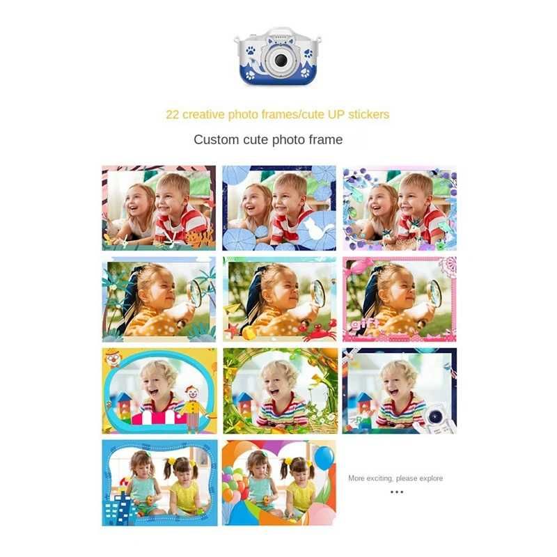 Дигитален детски фотоапарат STELS Q70s, Игри, Снимки, Син, Оранжев
