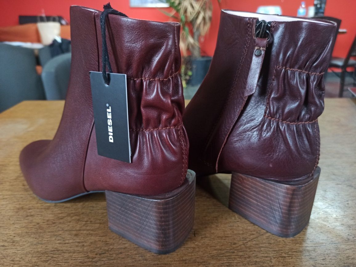 Diesel Jaynet Mab Brown boots womens 100% original