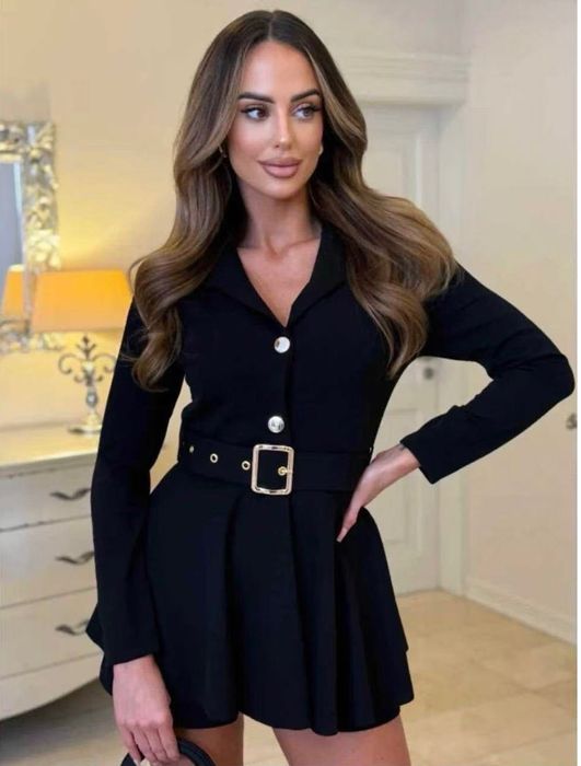 Стилни дамски гащеризони с широк колан