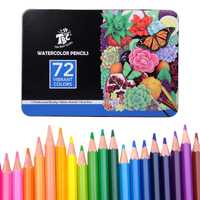 Комплект акварелни моливи 72 професионални цветни молива за рисуване