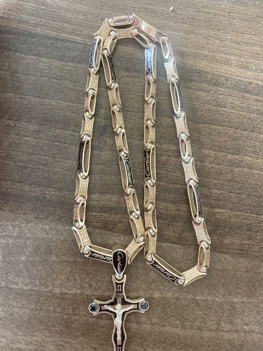 Lant aur(roz si alb) Cartier 14 k