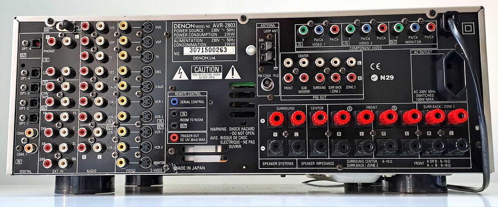 Denon AVR 2803 receiver 7.1 Japan made amplificator amplituner statie