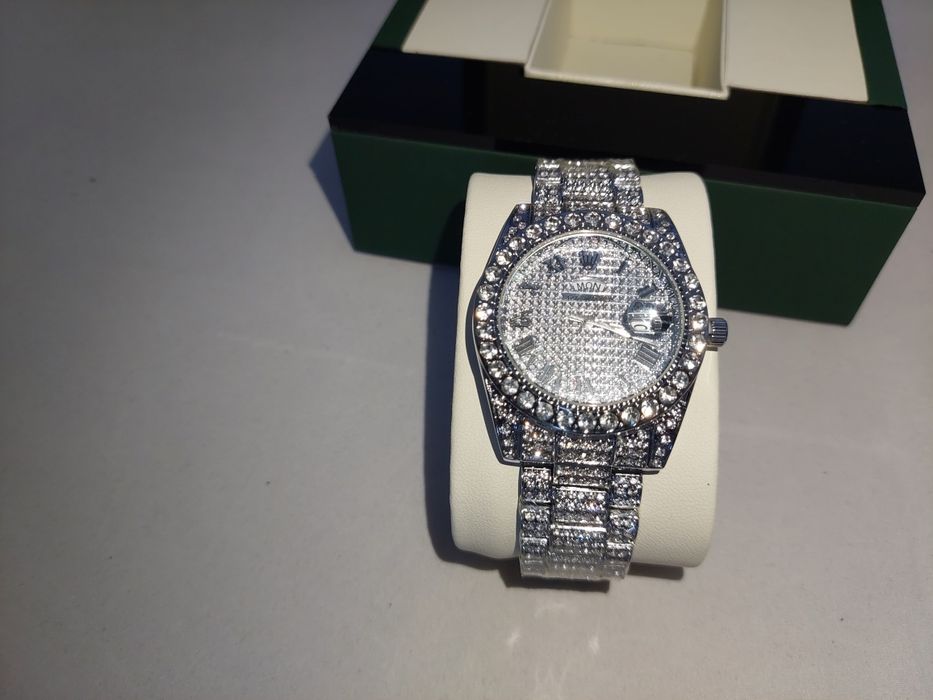 Ceas Rolex full box Moissanite VVS cadou calitate premium vinted