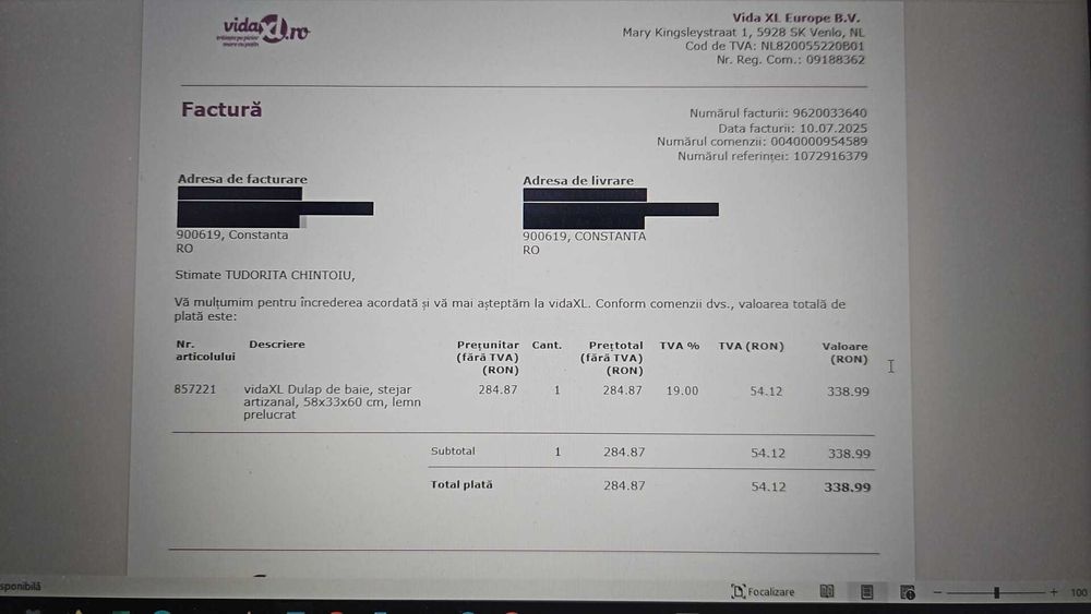 Mobilier pentru lavoar baie