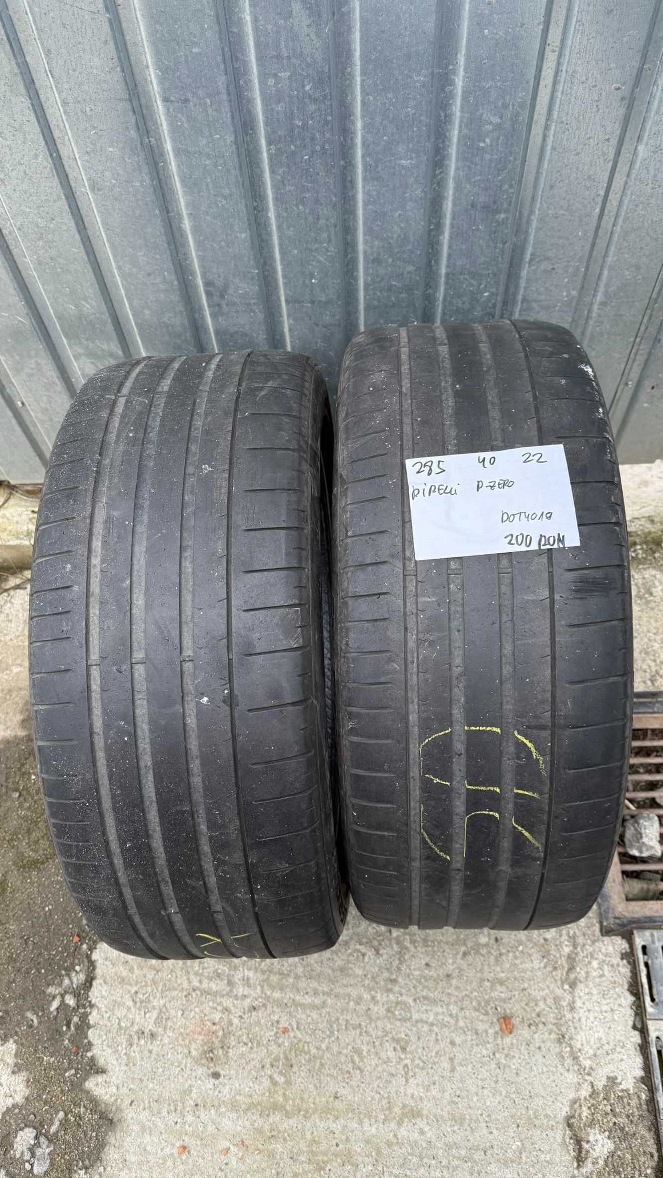 285 40 22  vara Pirelli P-Zero DOT 4019