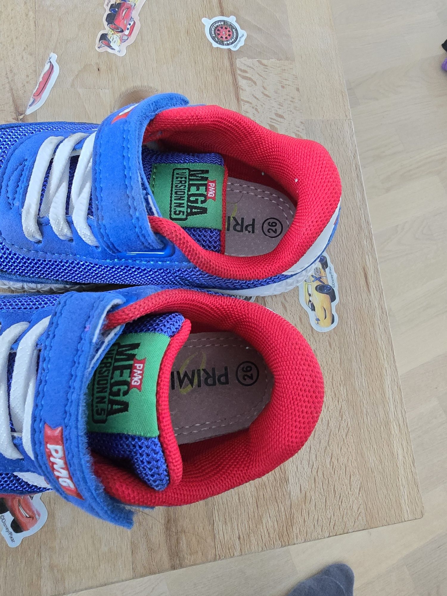 Primigi - Pantofi sport de plasa cu velcro, Verde, Alb, Albastru royal