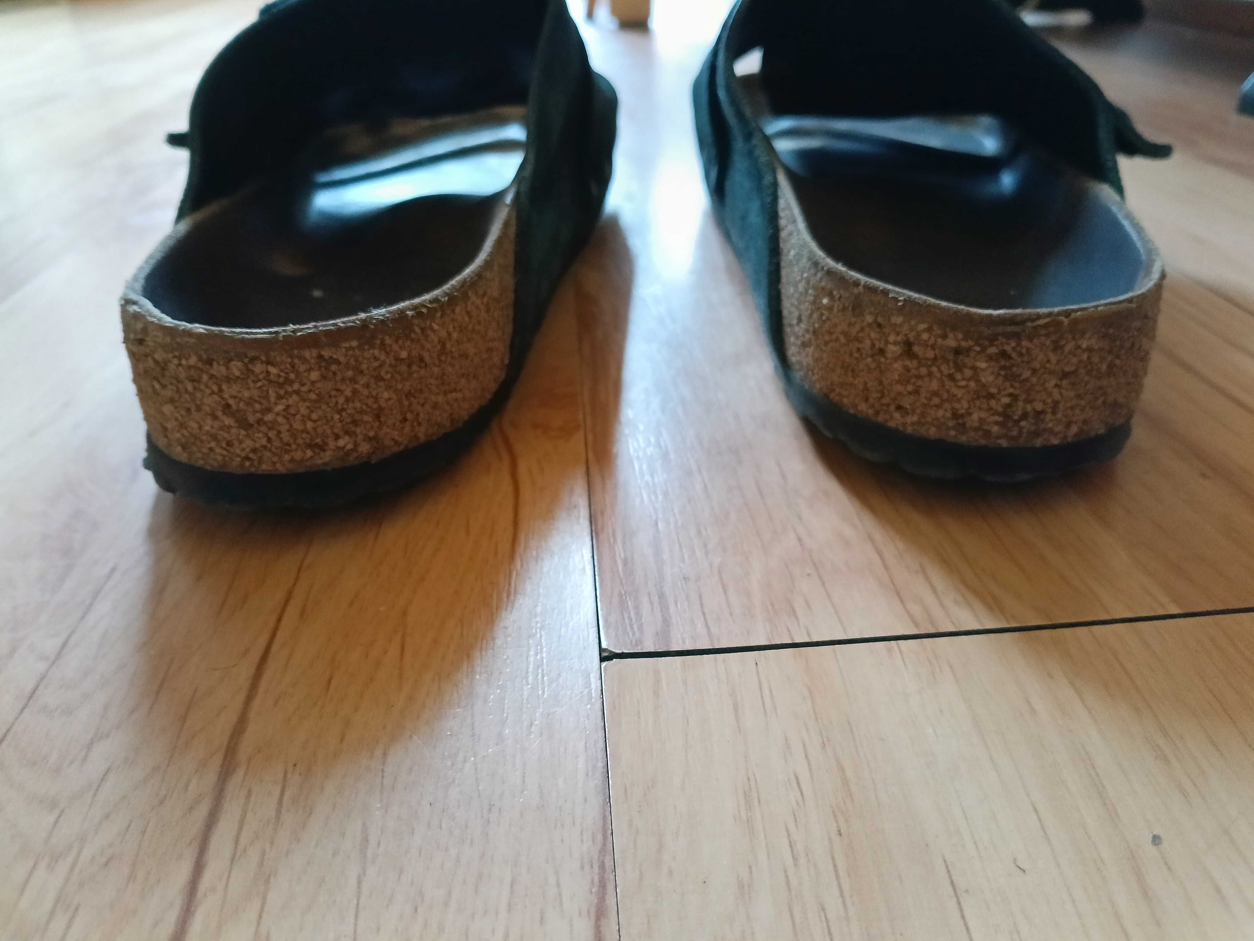 Birkenstock черни сини мъжки сандали чехли 45 46 естествена кожа