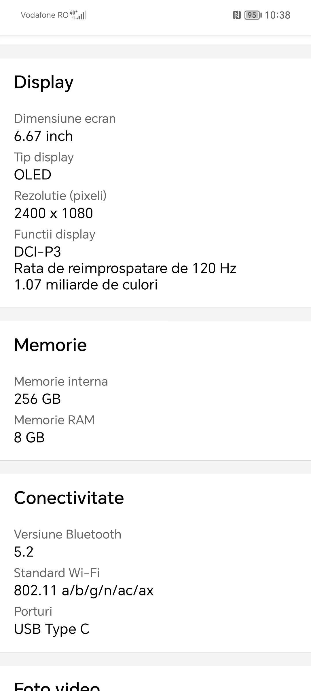 Telefon Honor 256 GB nou la cutie