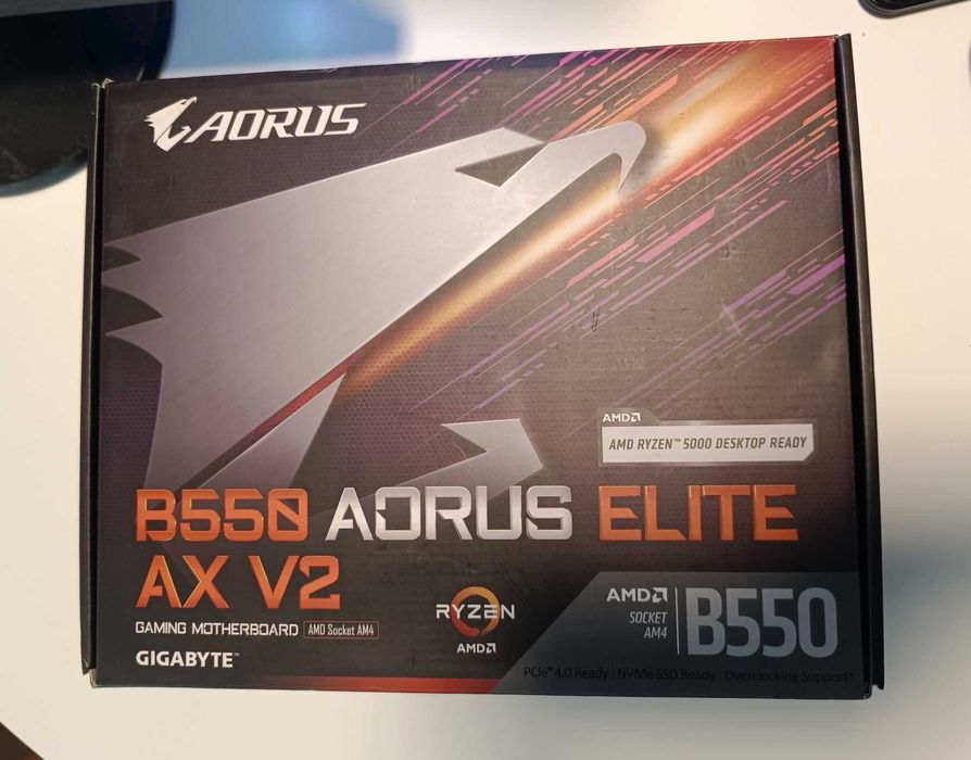 Дънна платка Gigabyte B550 AORUS ELITE AX V2, AM4, B550, DDR4