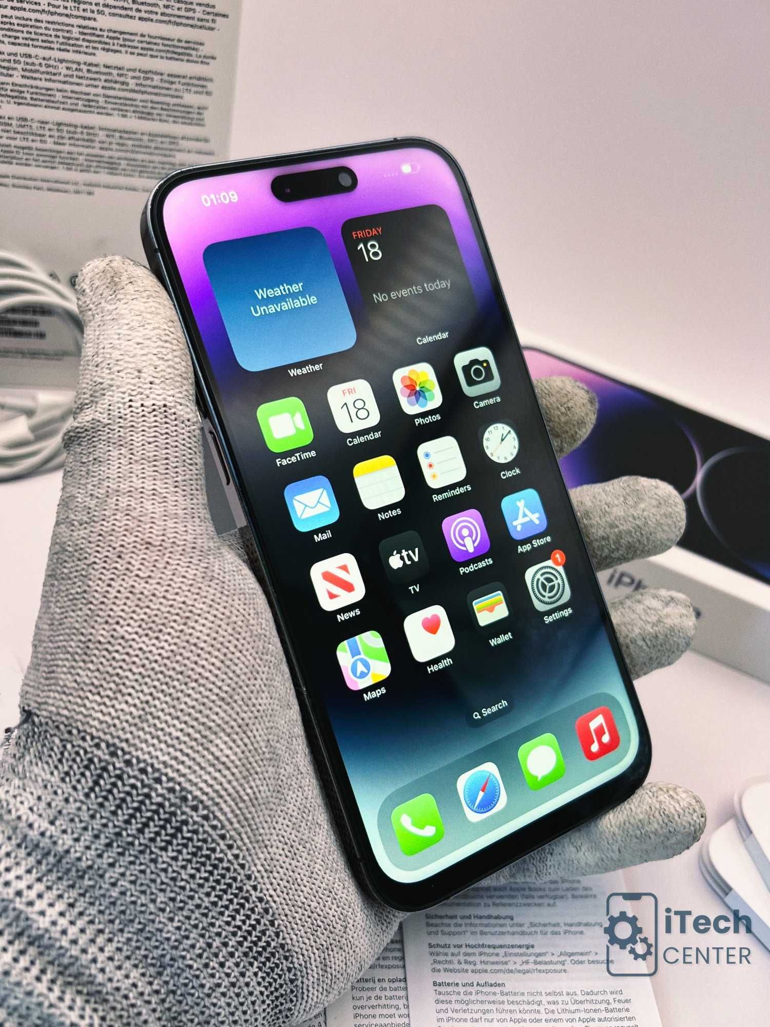 iPhone 14 Pro MAX, 128GB, Purple, 100% батерия, ОТЛИЧЕН, ГАРАНЦИЯ!