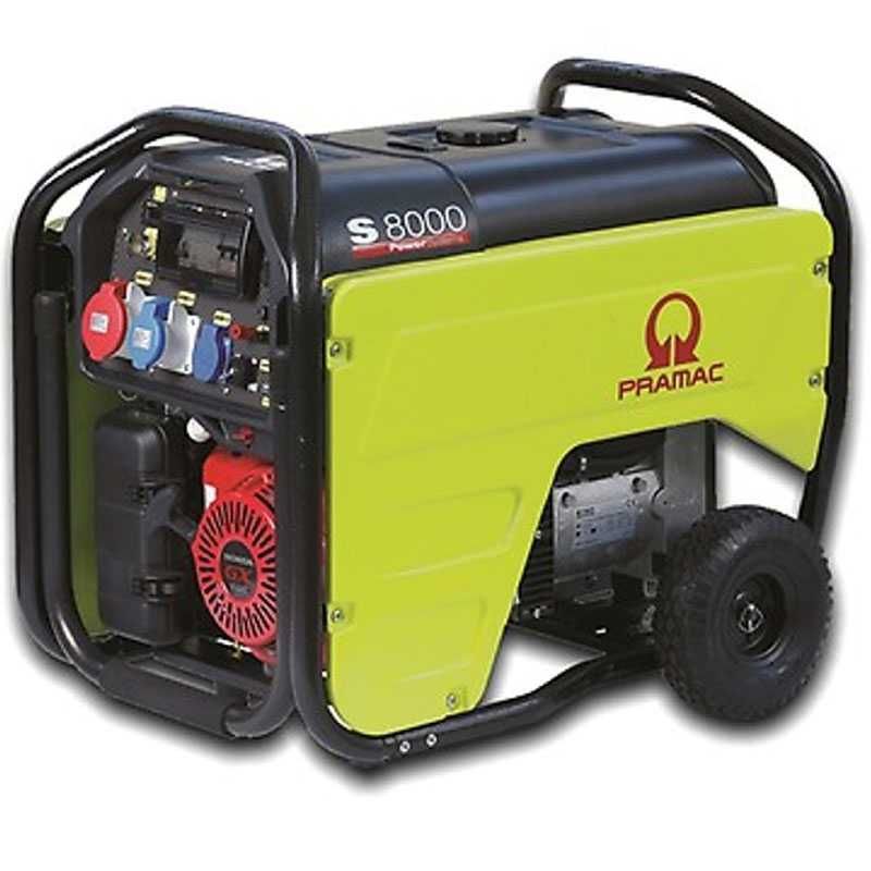 Generator de curent monofazat benzina 6.4 kW, PRAMAC S8000 + CONN