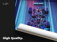 Poster ilustratie Mercedes AMG Petronas, Formula 1. Cadou pentru fani.