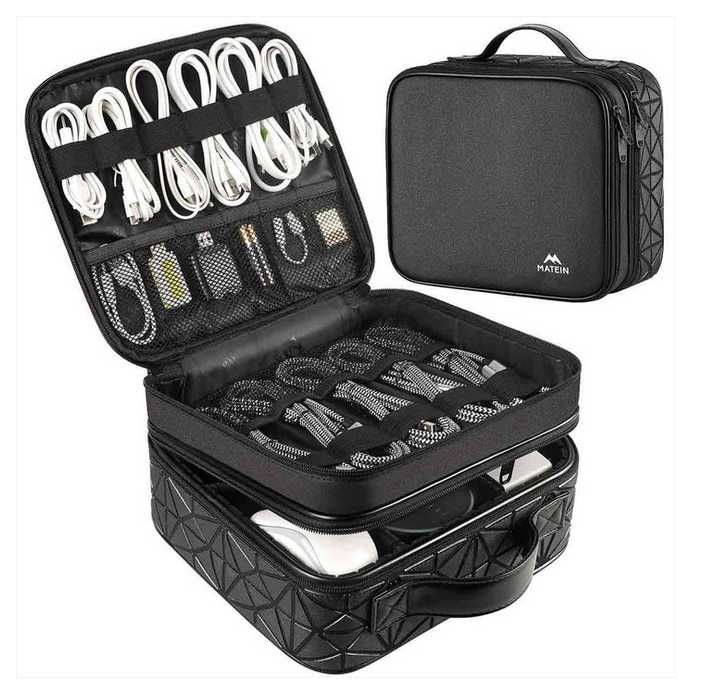Geanta organizator cabluri Matein Shockproof, portabila