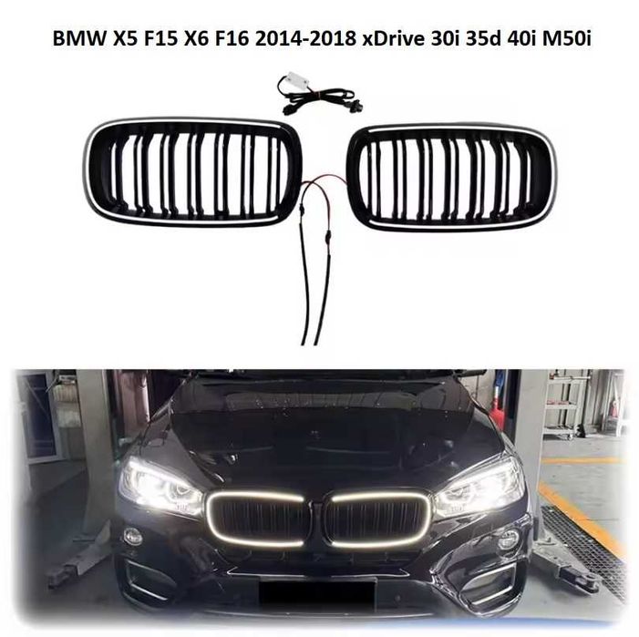 Grile iluminate LED BMW X6, X5, G30 , G20, G06, G05, F10, F30, X3, X4