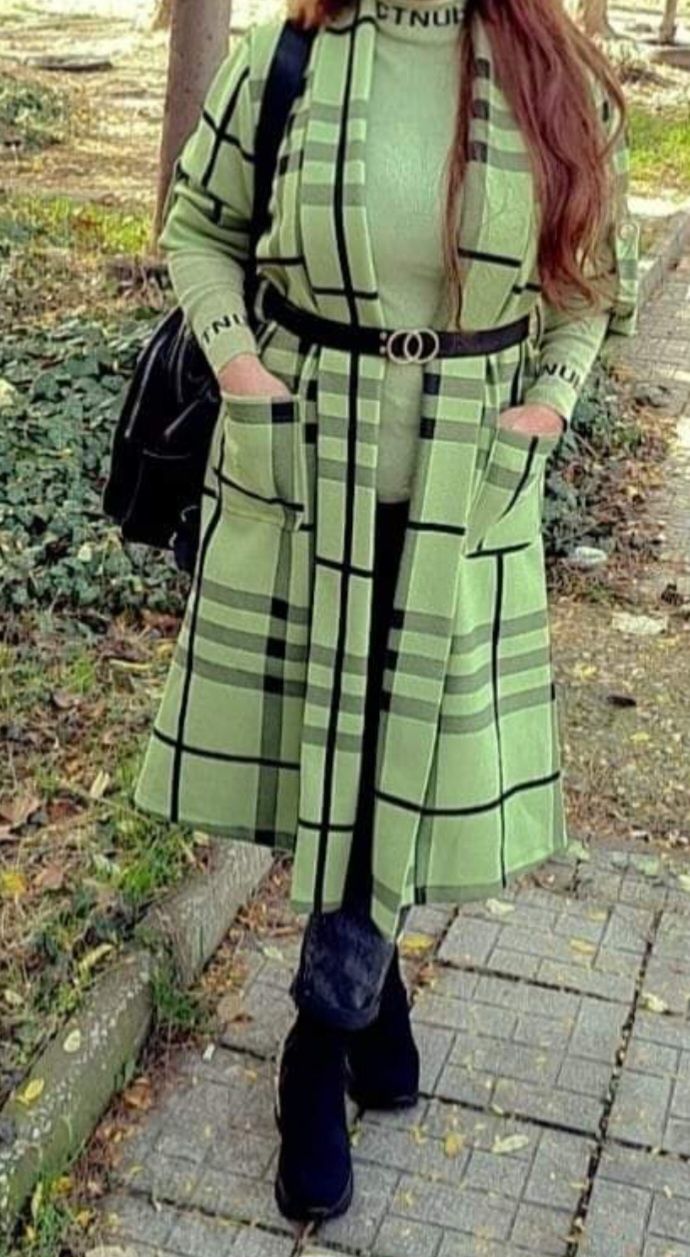 Зимно палто зелен цвят