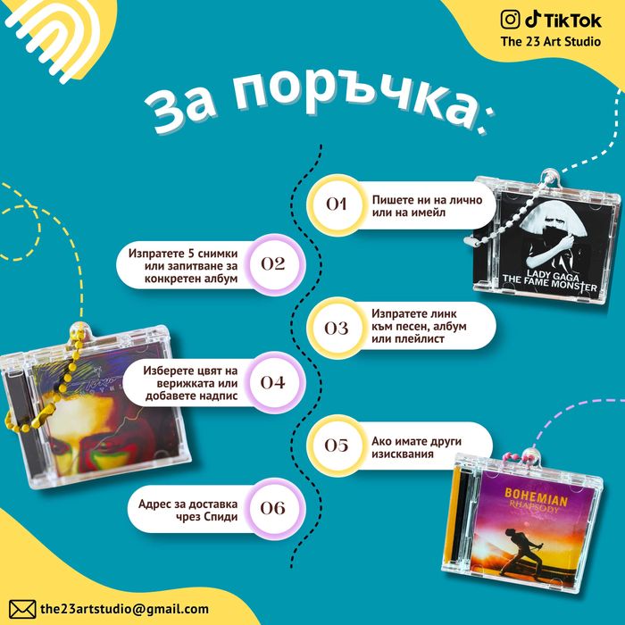 Мини CD - персонализиран ключодържател