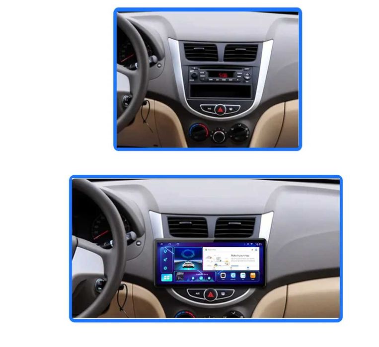HYUNDAI SOLARIS VERNA ACCENT 2010/2016 12.3''андроид нави,9715+9501