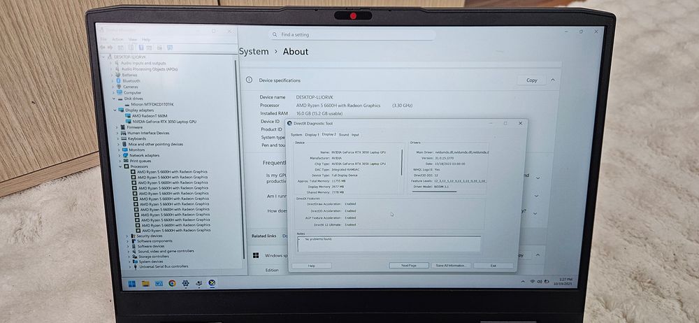 Lenovo RTX3050 4GB,RAM 16GB DDR5 4800mhz,RYZEN 5 6600h-Vezi anunt !