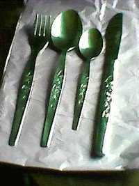 SET Tacamuri 24 piese, Made in China,INOX,model floral