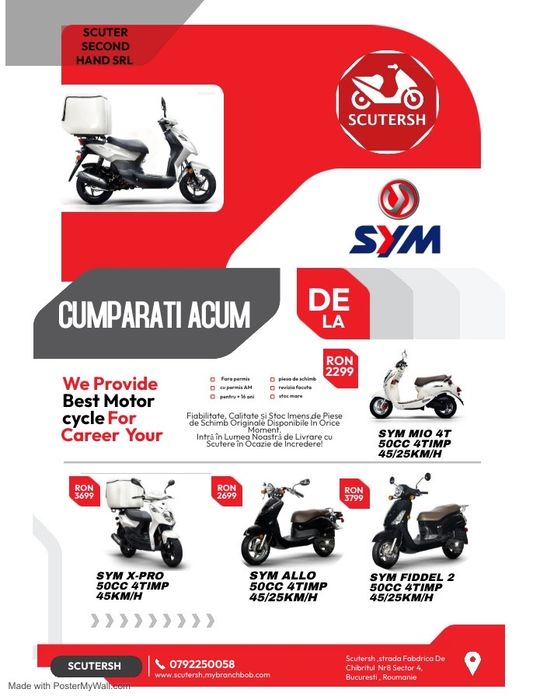 Scutere fara permis limitat